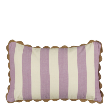 Kussen streep paars - l55xb35xh10cm