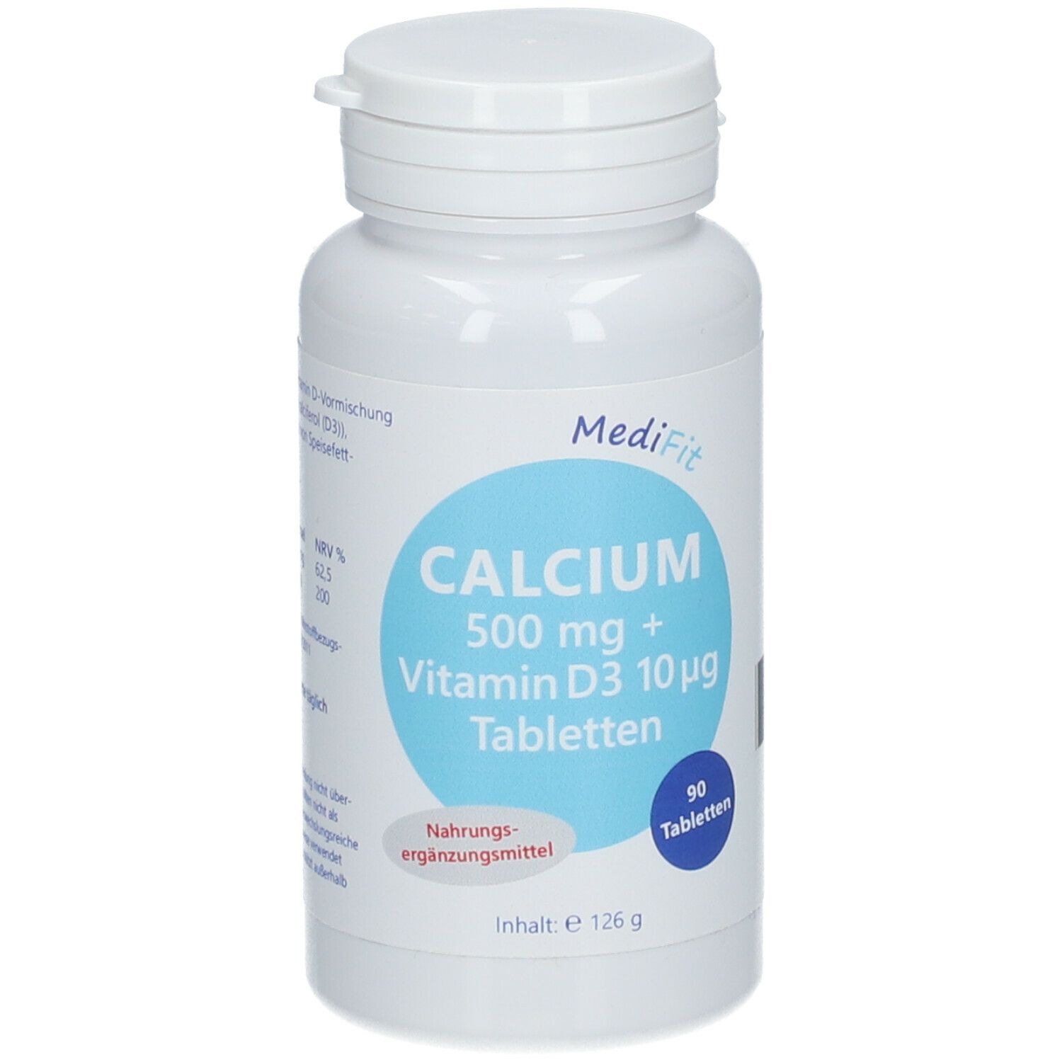 Calcium 500 mg + Vitamin D 10 µg Tabletten MediFit