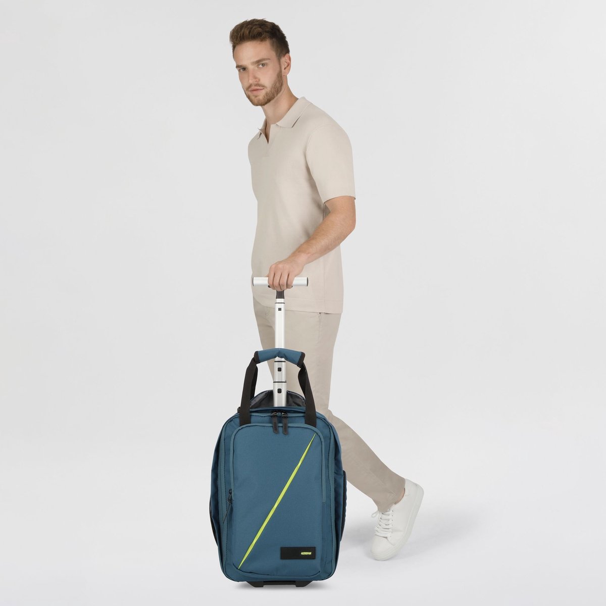 American Tourister Take2Cabin Backpack S Underseater Wheels Harbor Blue