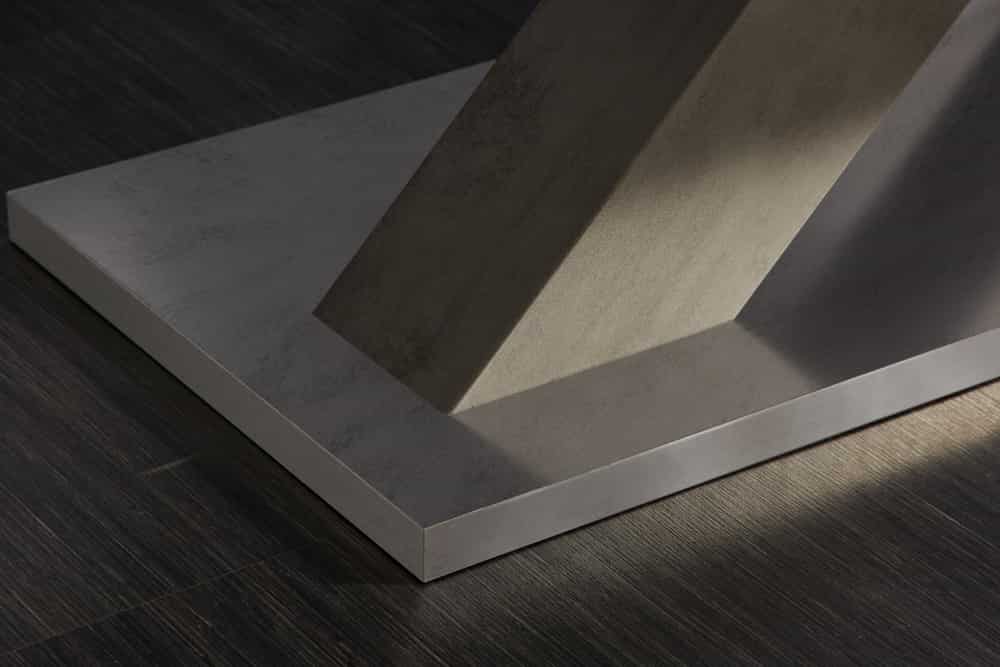 Ausziehbarer Esstisch MONTREAL 180-280cm Asteiche Holz X-Gestell Schwarzstahl