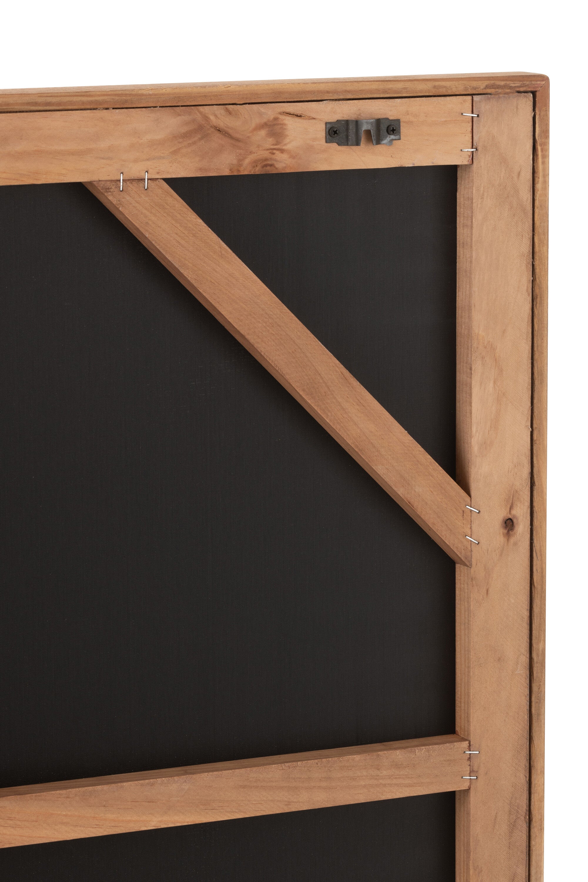 J-Line wanddecoratie Josh - dennenhout|canvas - naturel