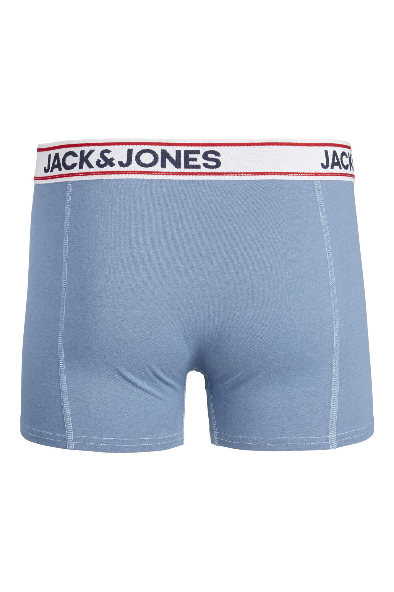Conjunto de 3 cuecas boxer de algodão combinando.