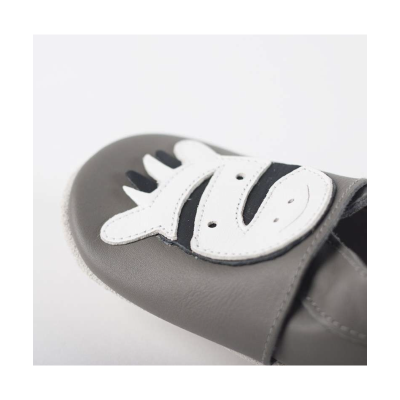 Bobux Bobux chaussons Zèbre gris