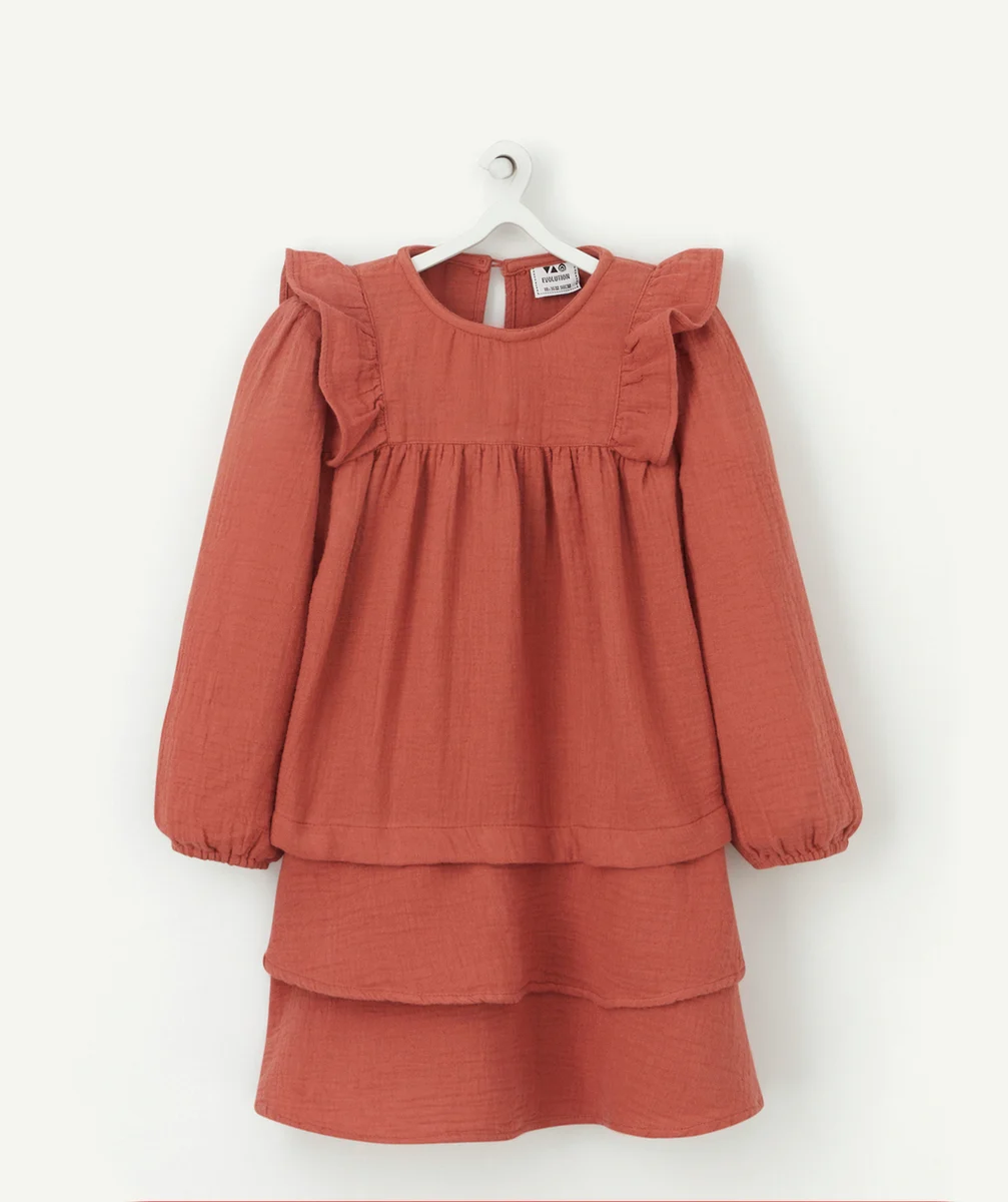 ROBE ROUILLE ÉVOLUTIVE 4 EN 1 EN GAZE DE COTON
