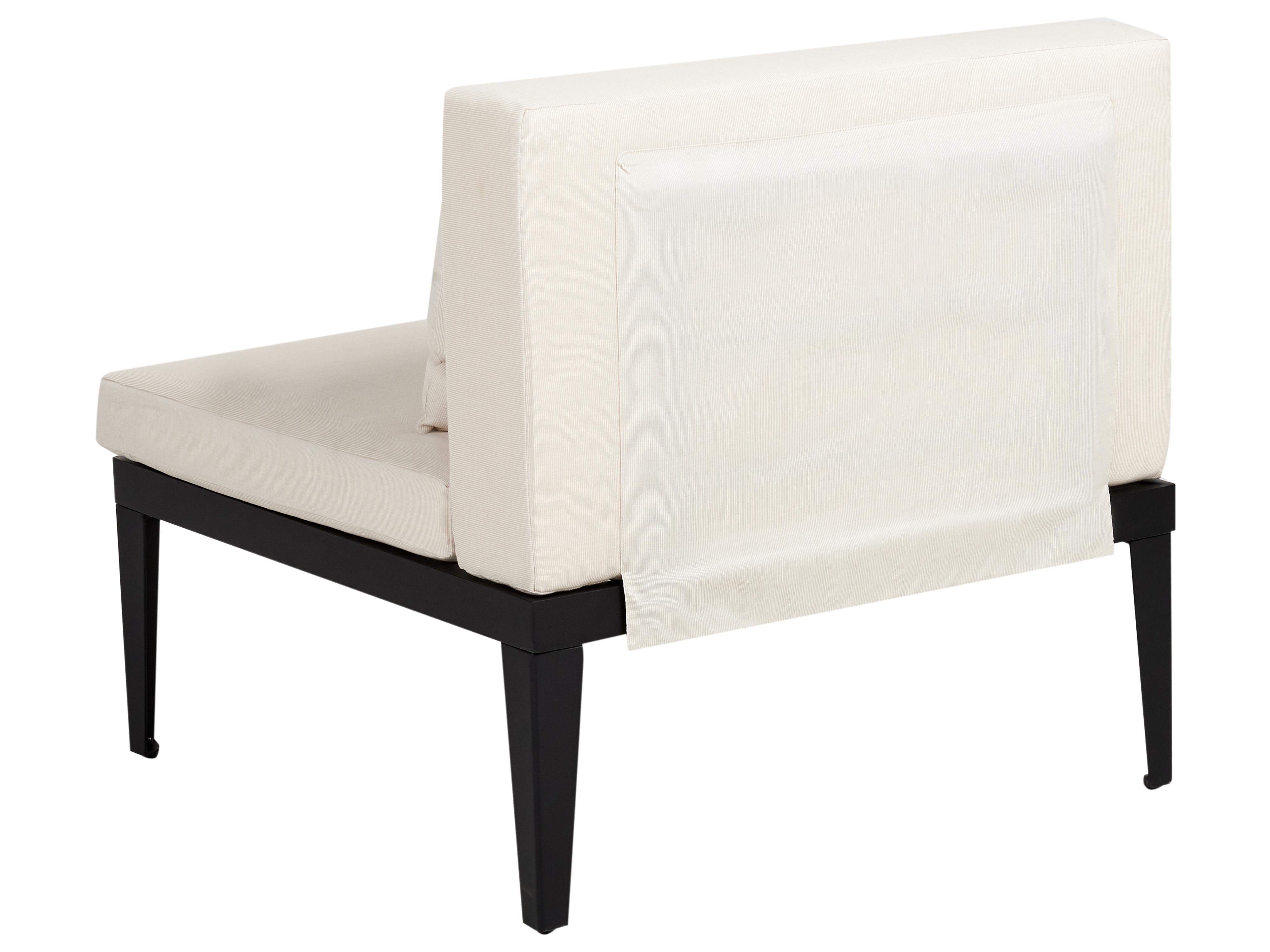 Loungeset met tafel en ottomaan 4-zits BRACCIANO rechtszijdig Gecertificeerd acaciahout Lichtbeige