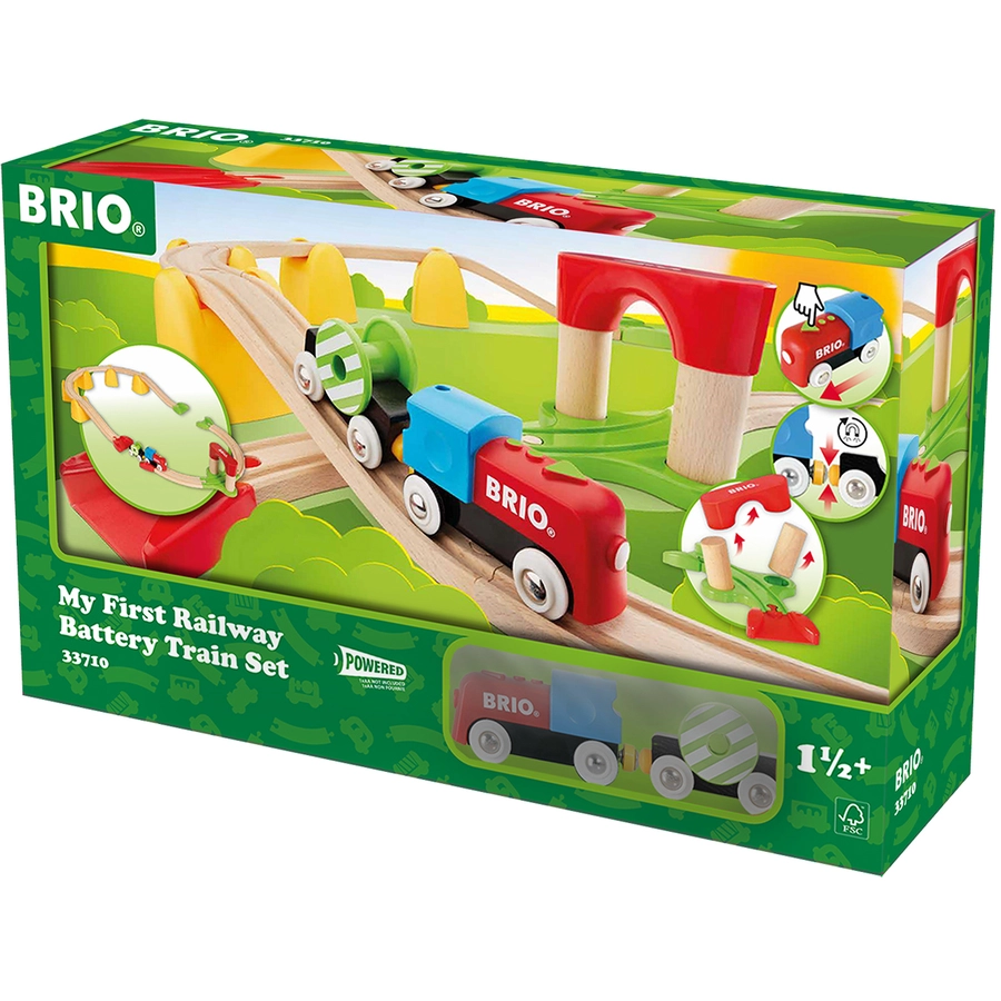BRIO® Mein erstes BRIO Bahn Set mit Batterielok 33710