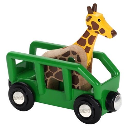 brio wagon met giraffe