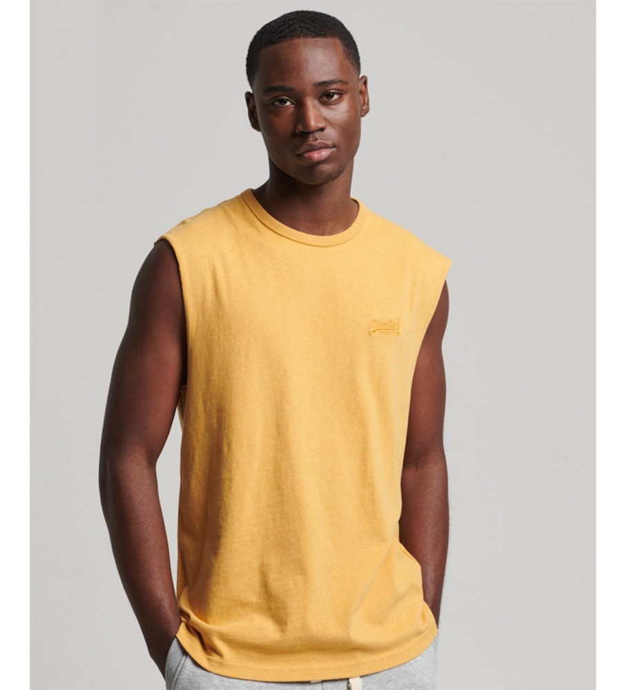 Superdry Camiseta Clásica De Algodón Orgnico Sin Mangas amarillo
