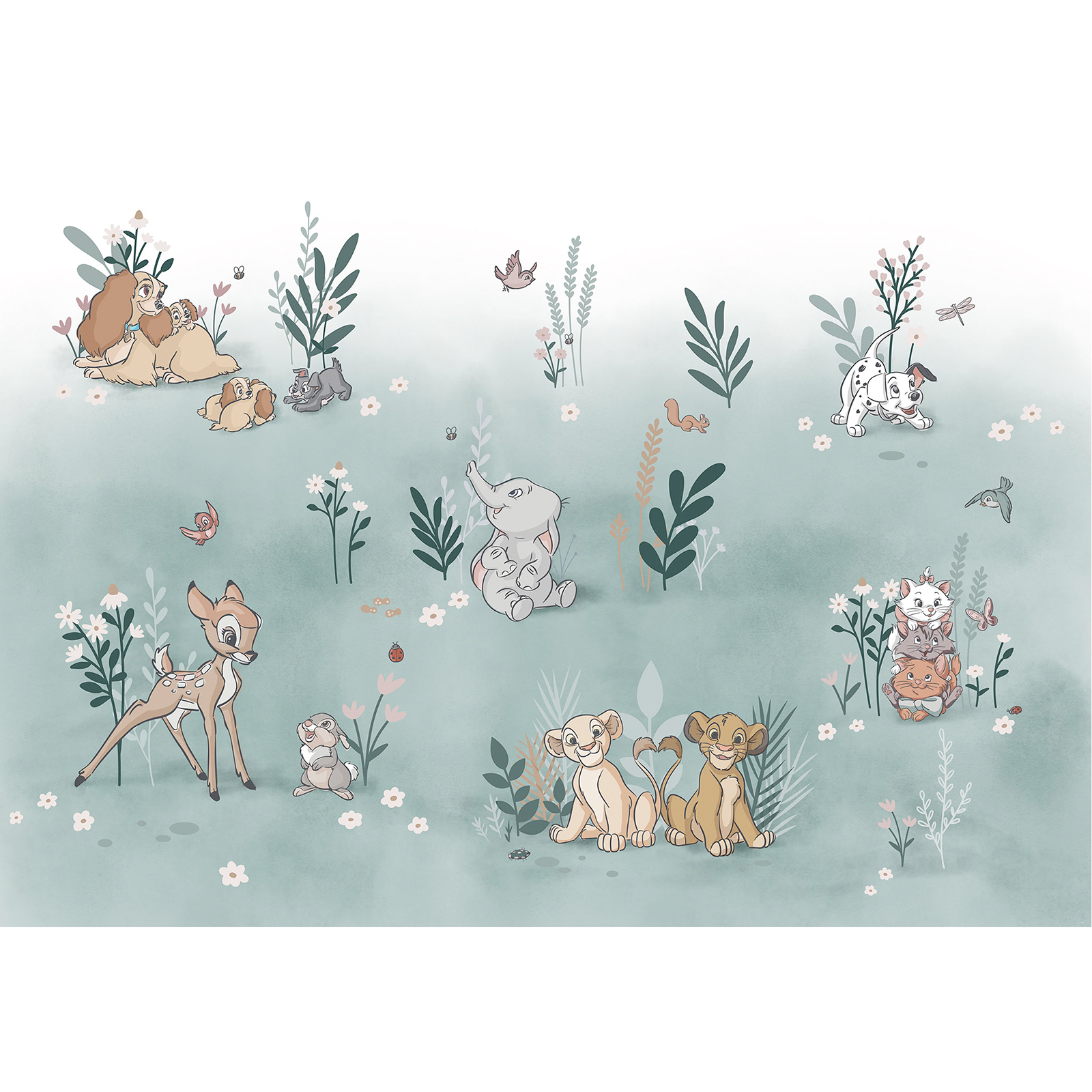 Vlies-Fototapete FLOWERING HERBS - bunt - 400x280 cm