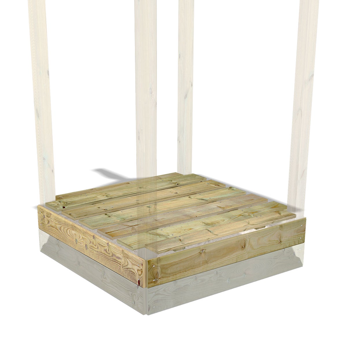 Wickey Houten Zandbak Uitbreiding Xtra Box 80 met Deksel