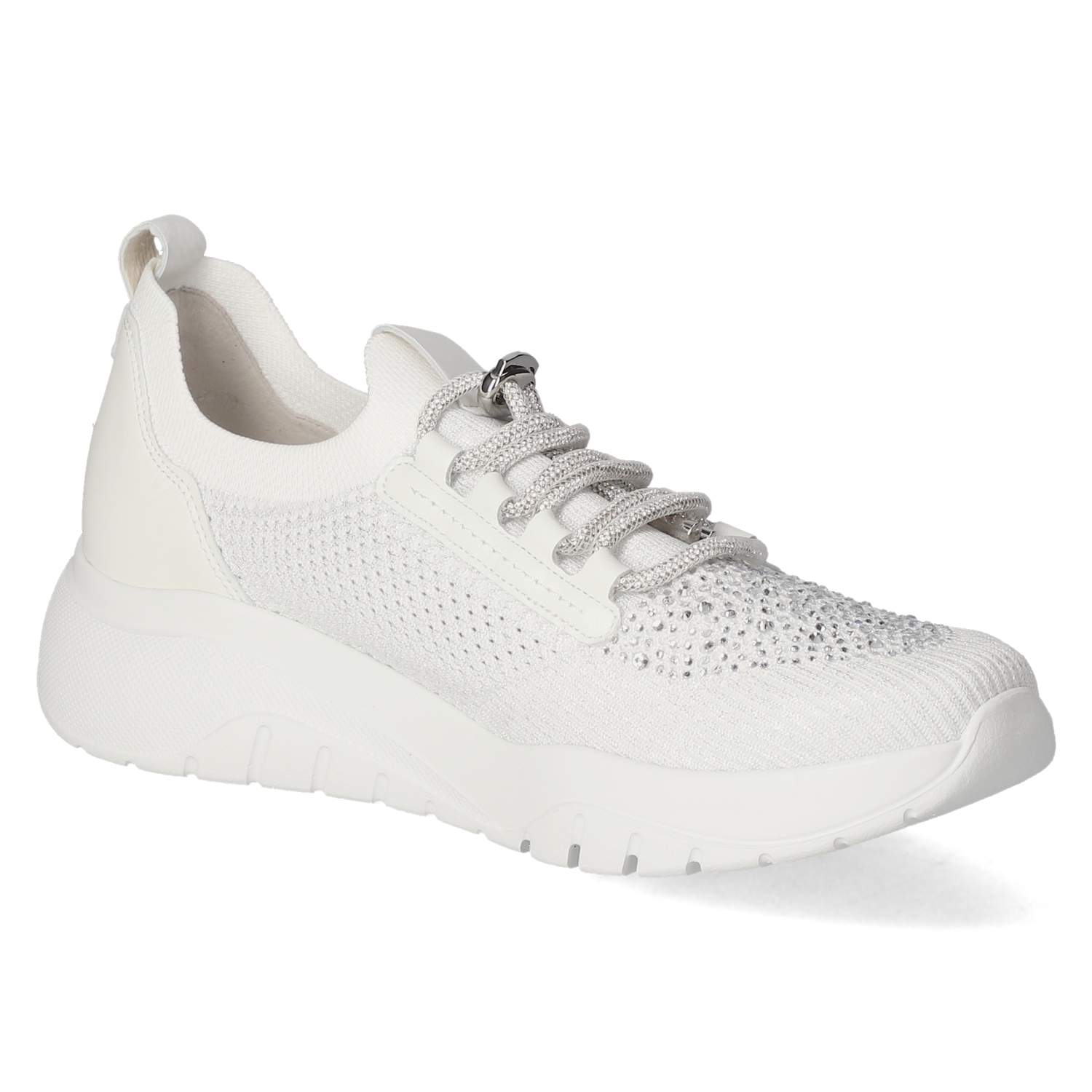 Gabor Low Sneaker - weiss (glitter)