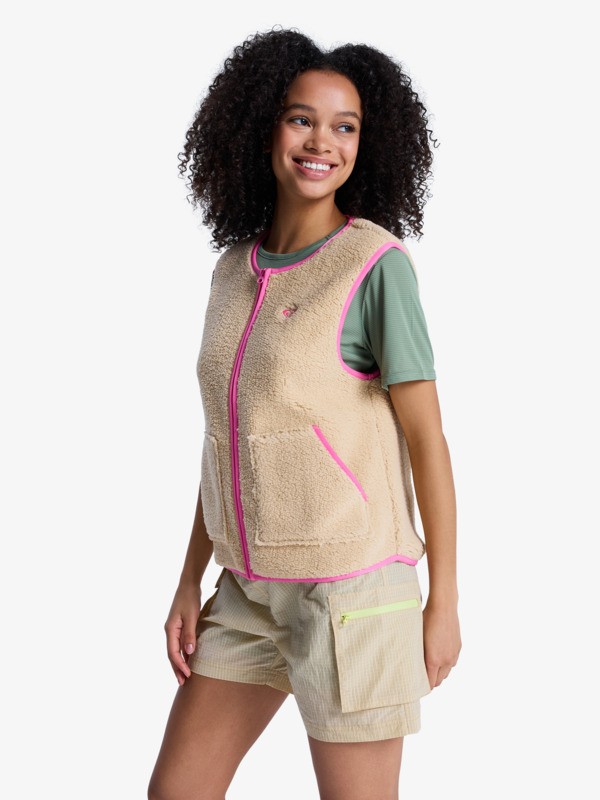 Boundless Spirit Veste sans manches en polaire Beige Femme