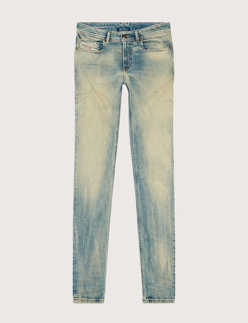 DIESEL JEAN HOMME SLEENKER BLEU DÉLAVÉ 9H75