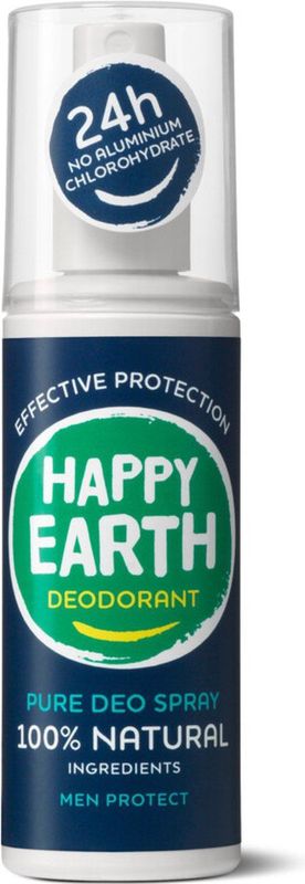 Happy Earth 100% Natuurlijke Deodorant Spray Men Protect 100 ml