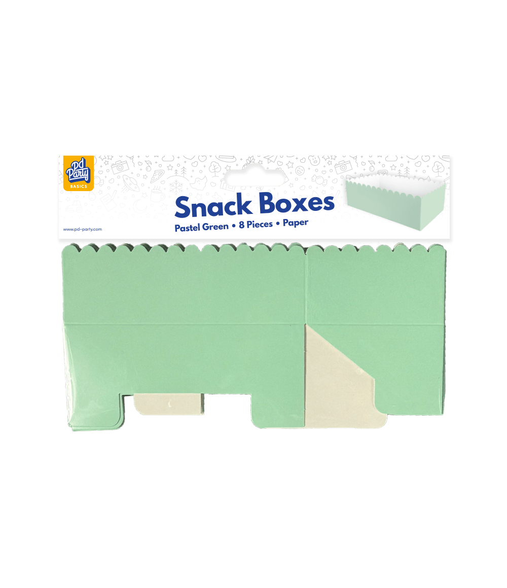 Lichtgroene Snackbakje 12,5cm 8st