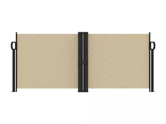 Auvent latéral rétractable beige 100x1000 cm