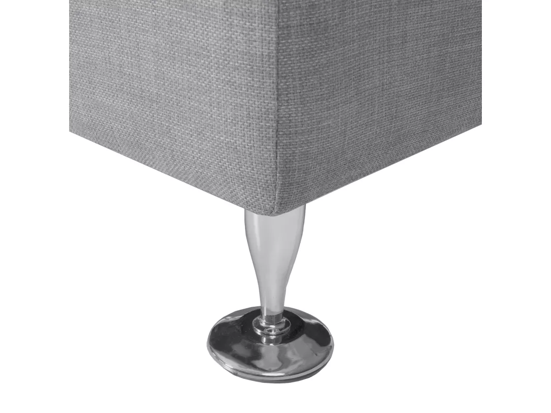 Canapé circulaire modulable en tissu gris clair 8 places ROTUNDE