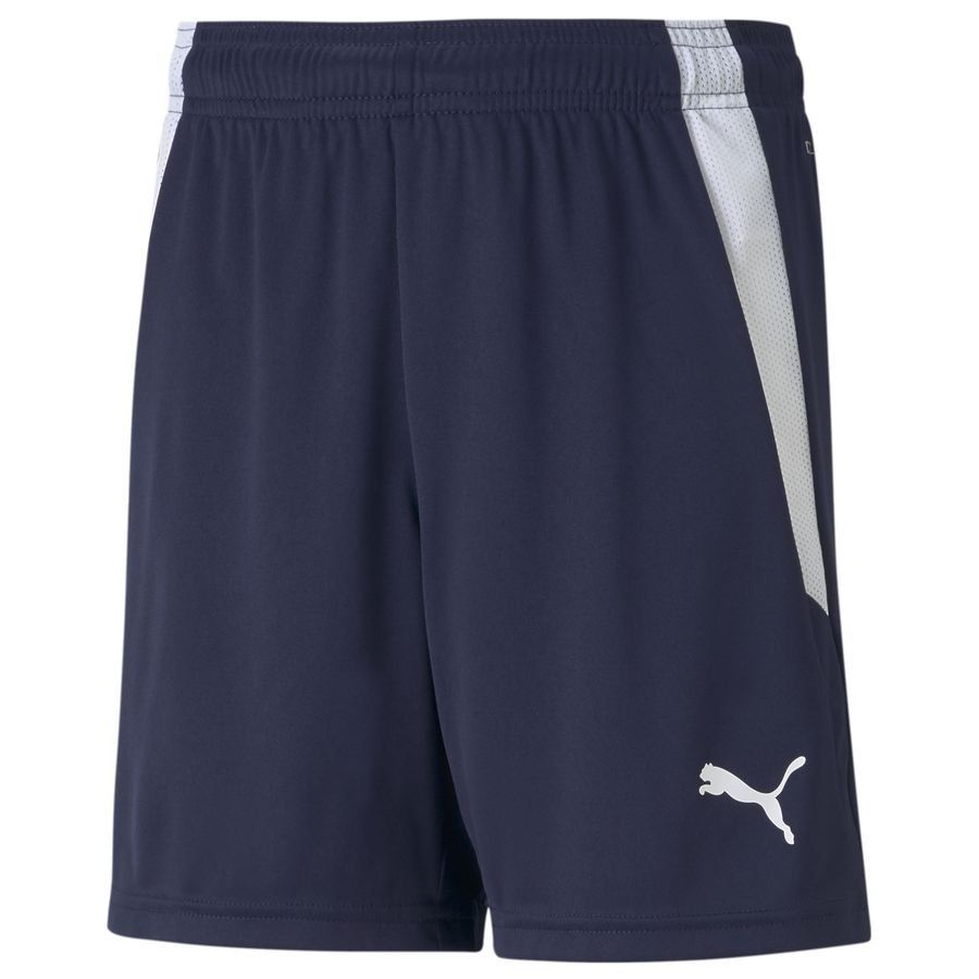 PUMA Short teamLIGA - Bleu Marine/Blanc Enfant