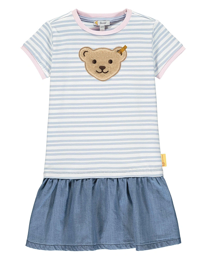 Kleid SPORTY SUMMER DAY mit Quietsche gestreift in hellblau