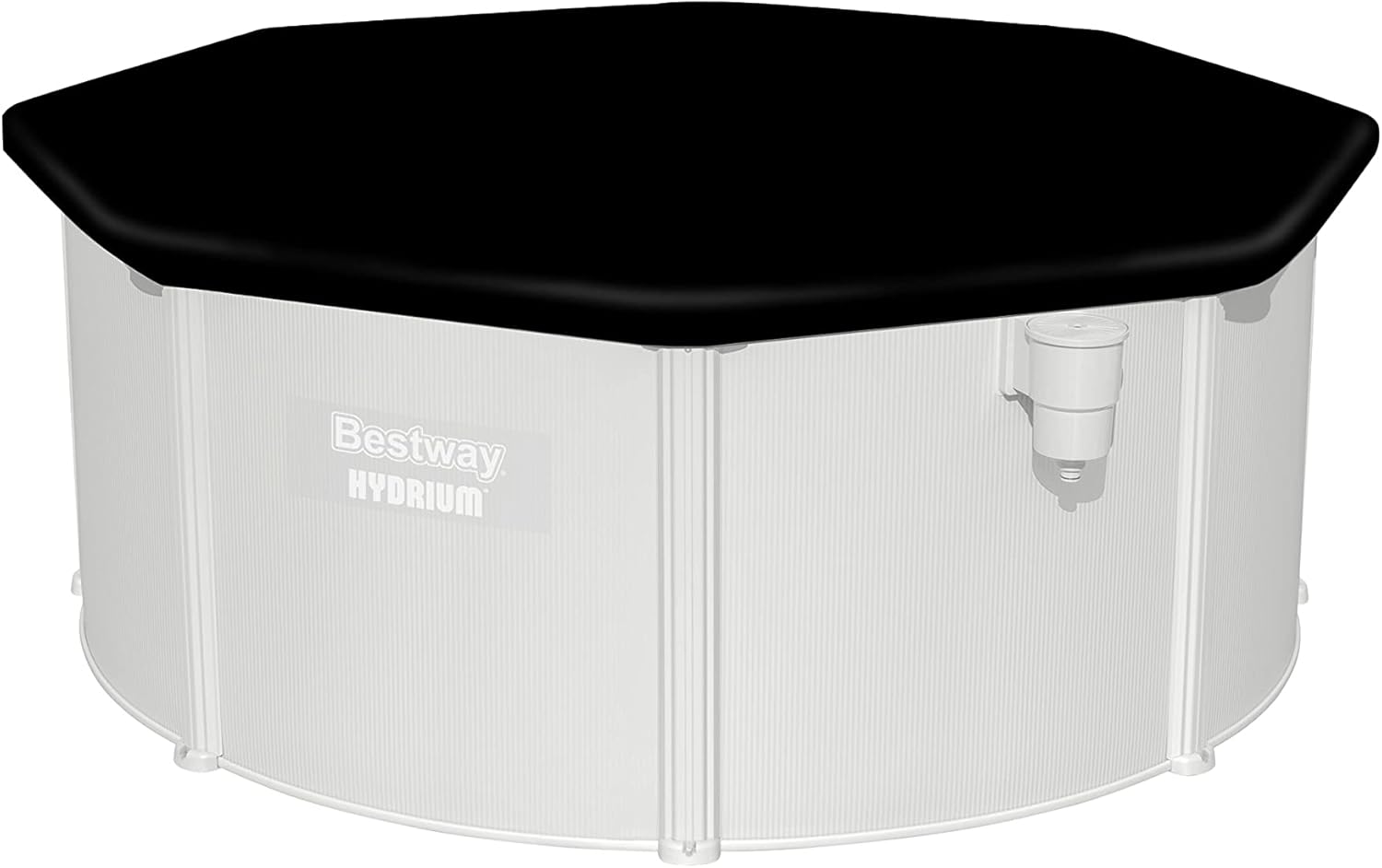 Bestway Hydrium Stahlwandpool Komplett-Set mit Sandfilteranlage Ø 300 x 120 cm, grau, rund
