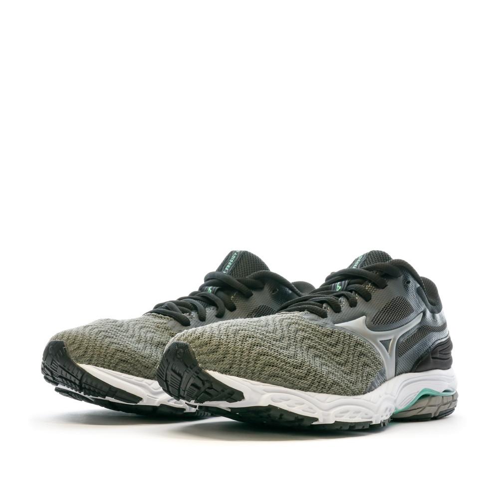 Mizuno Chaussures de Running Gris/Noir Femme Mizuno Wave Prodigy