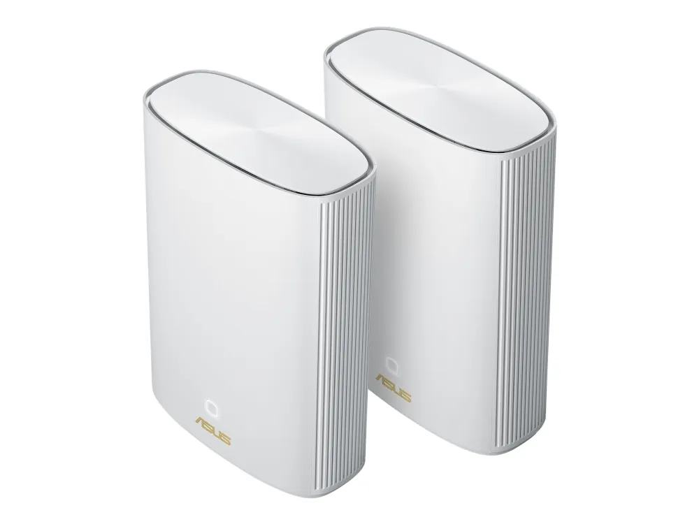 ASUS ZenWiFi AX Hybrid (XP4) - Wi-Fi-system - (2 routere) - op til 5500 sq.ft - mesh 1GbE, HomePlug AV (HPAV) 2.0 - Wi-Fi 6 - Dual Band