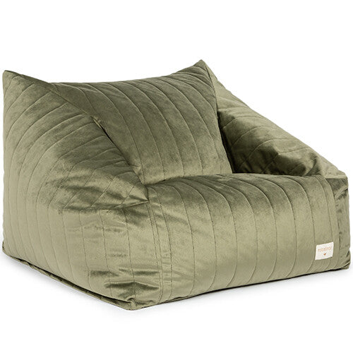 Nobodinoz zitzak chelsea velvet - olive green