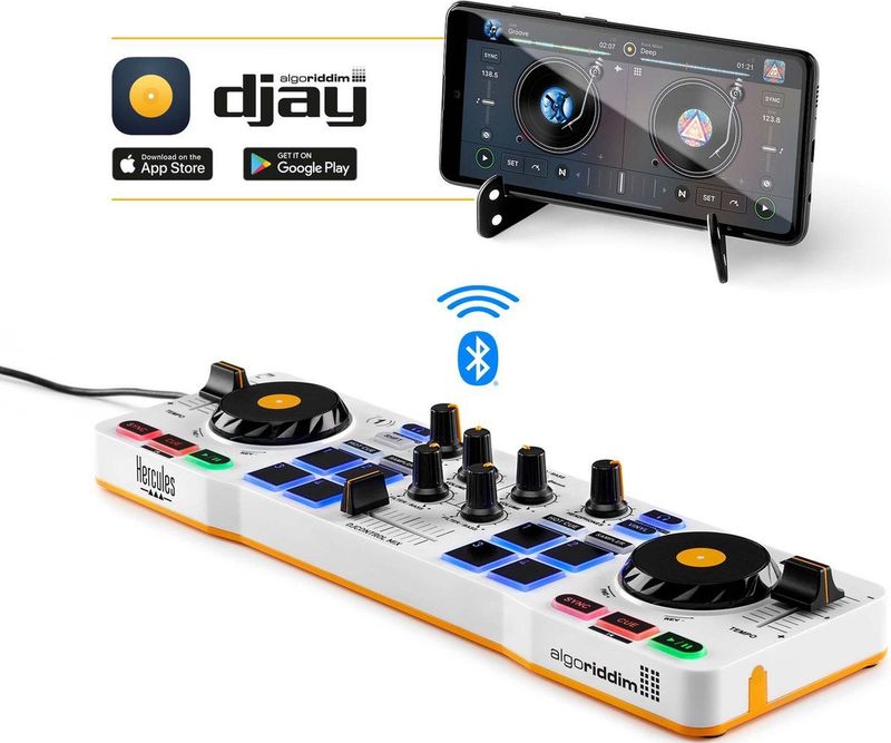 Hercules - DJ Control Mix - Bluetooth Draadloze DJ-controller - Voor Smartphones