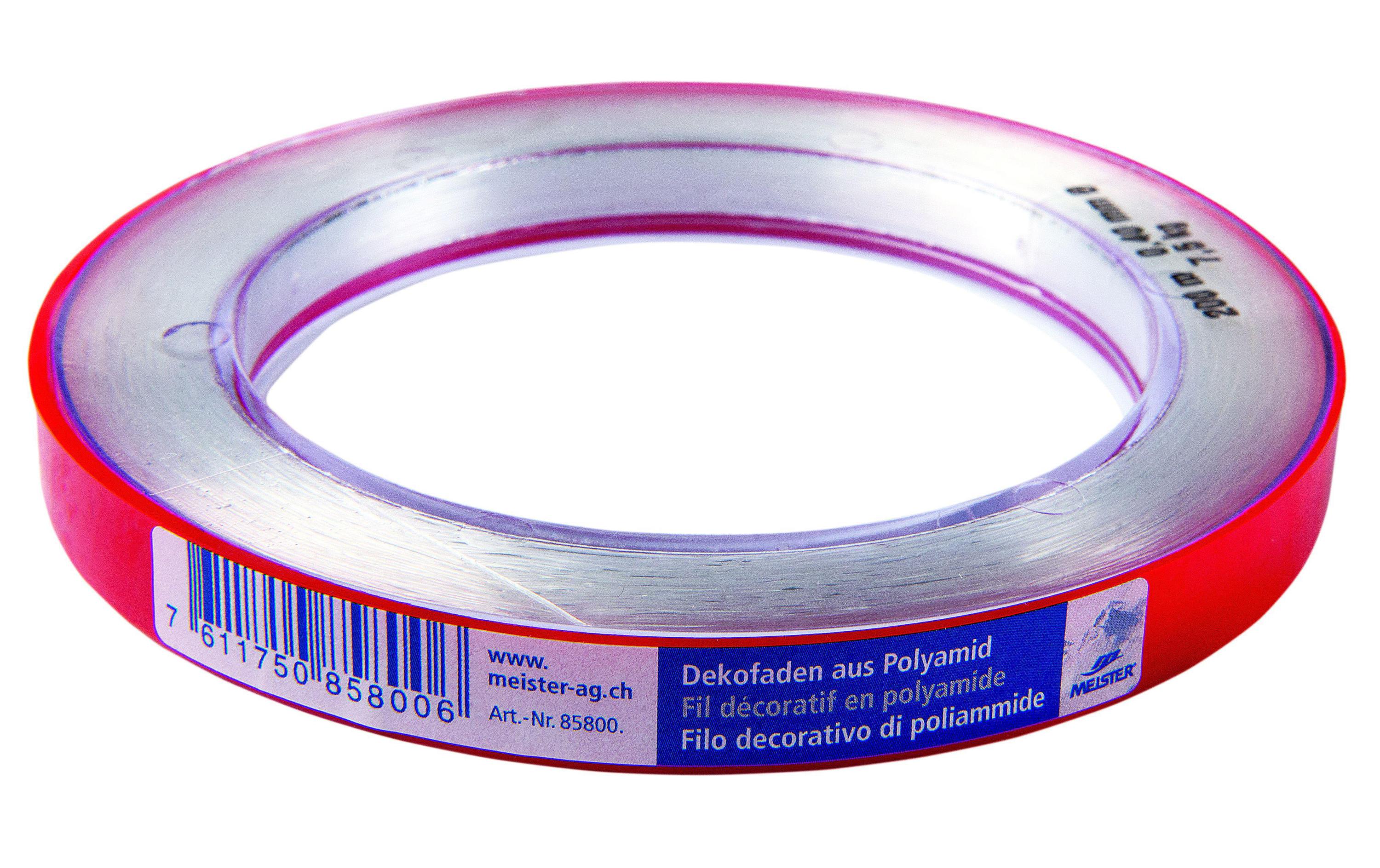 Dekorationsfaden Ø 0.4 mm, 200 m, 7,5 kg, TransparentDekorationsfaden aus Polyamid