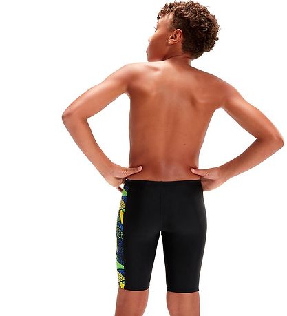 Speedo Bådebukser - Allover Panel Jammer - Sort/Bl?