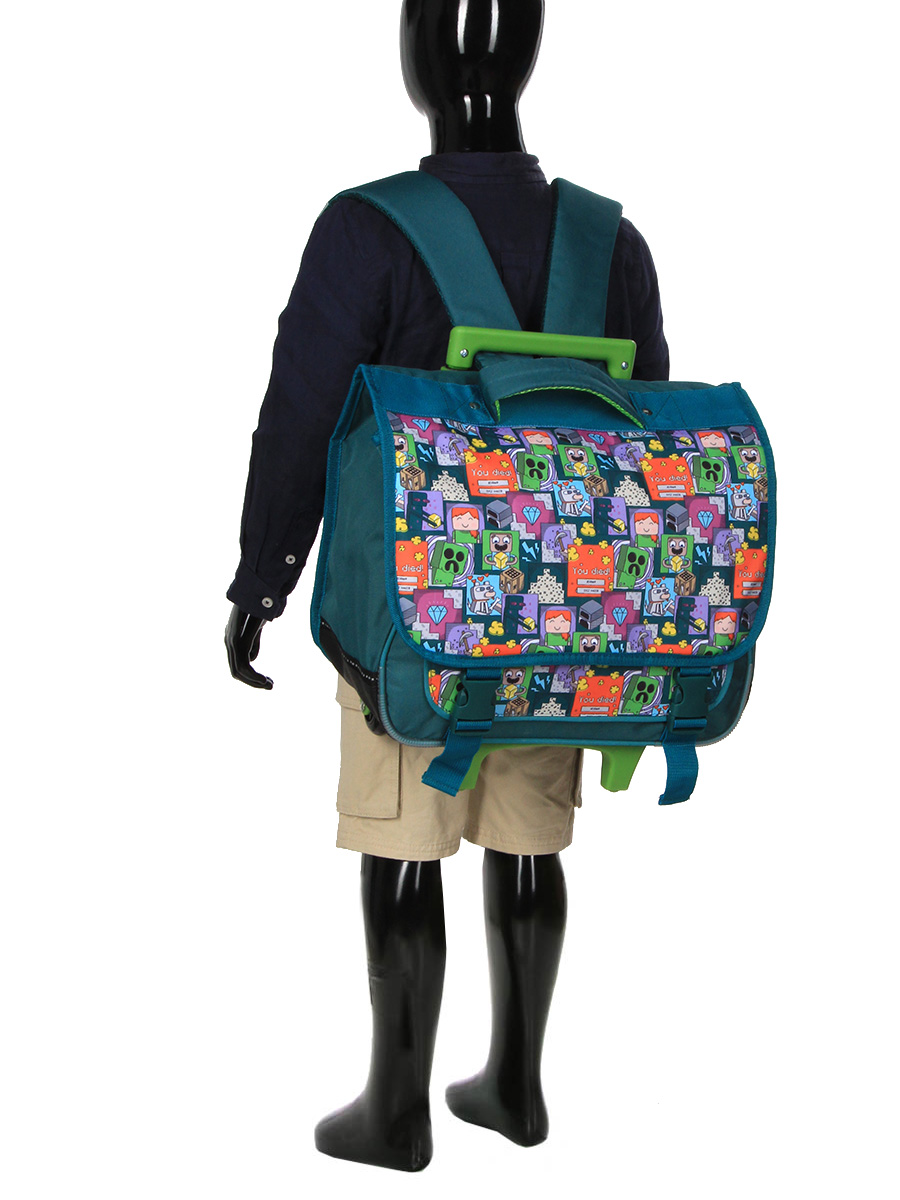 Cartable À roulettes Minecraft Collection 38 cm