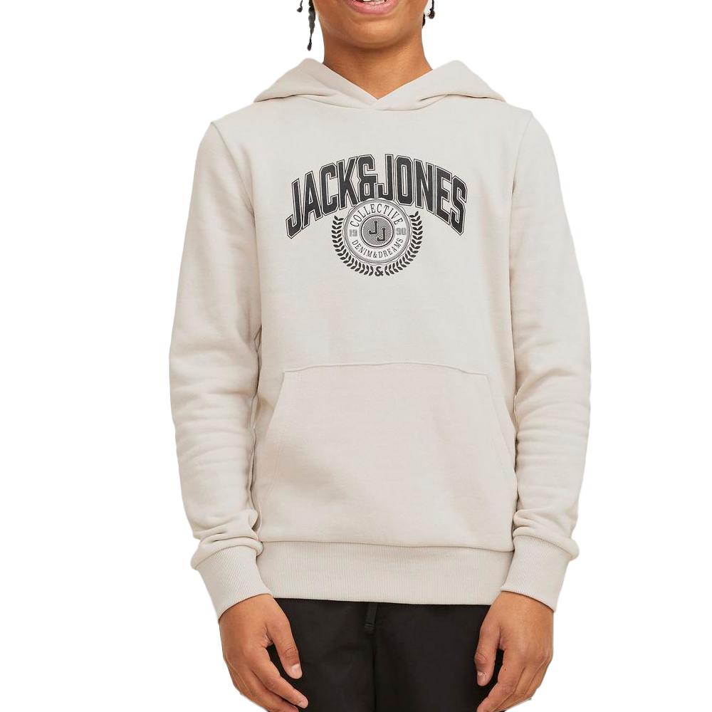 Jack & Jones Sweat à Capuche Écru Garçon Jack & Jones Varsity Branding