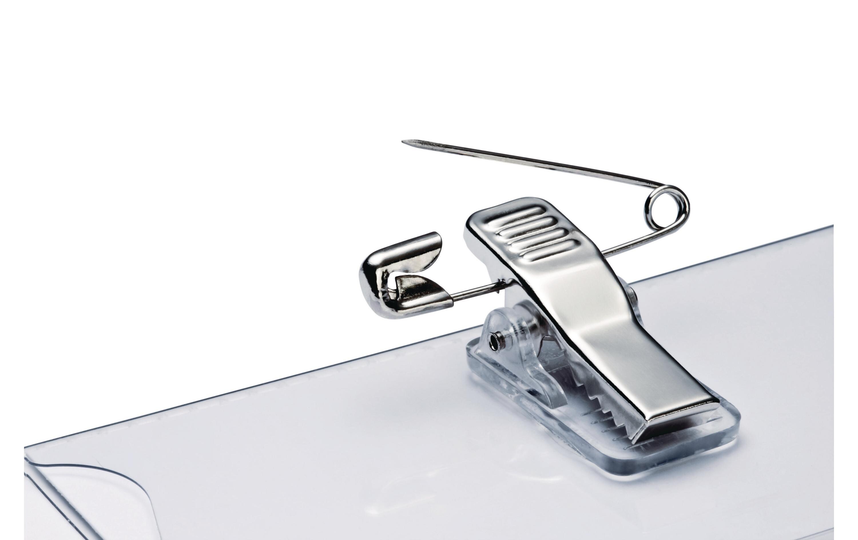 Namensschild mit Clip 75 x 40 mm, 50 StückNamensschilder, 50 Stück