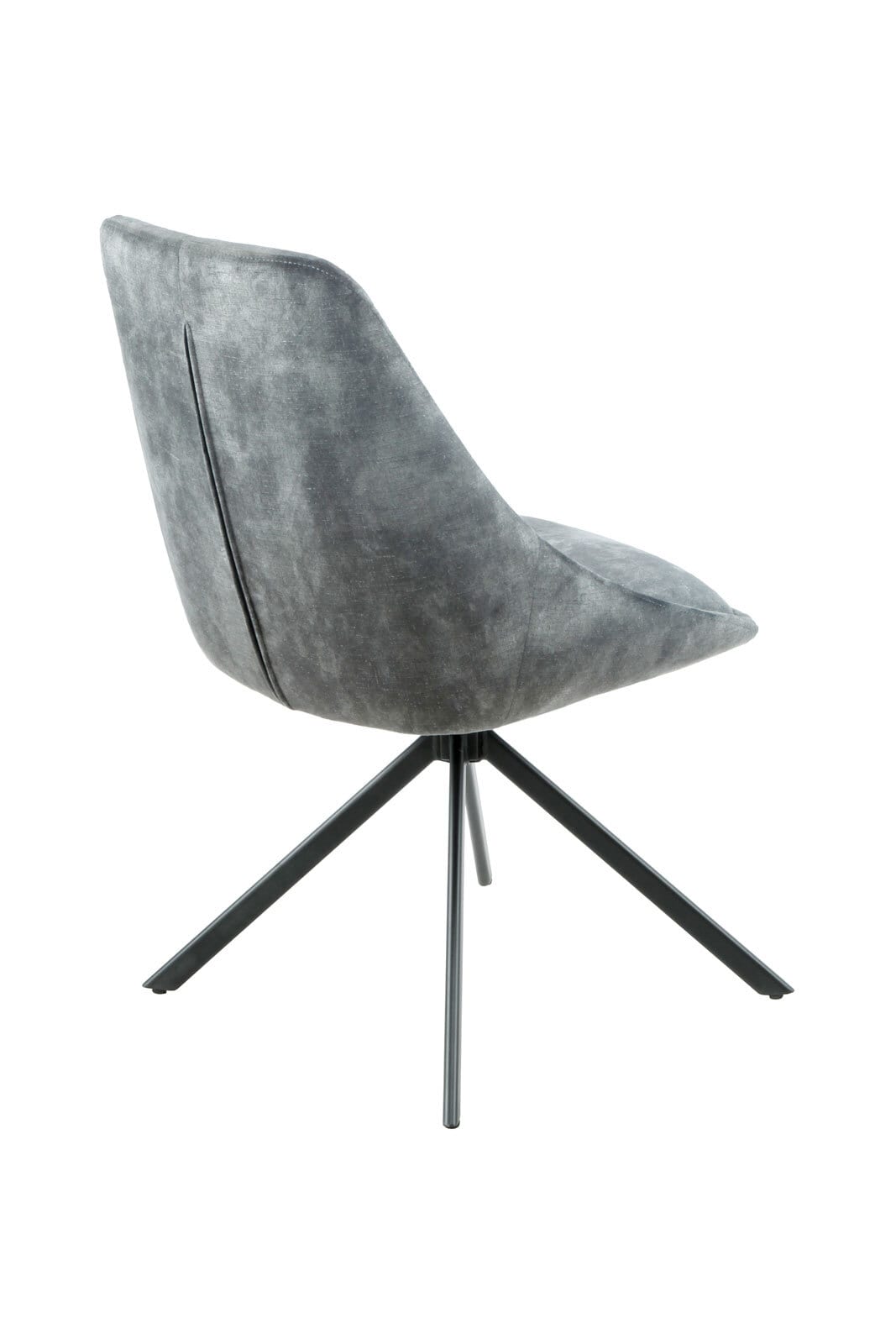 Stuhl Johanna Mikrofaser Vintage Samt anthrazit/schwarz