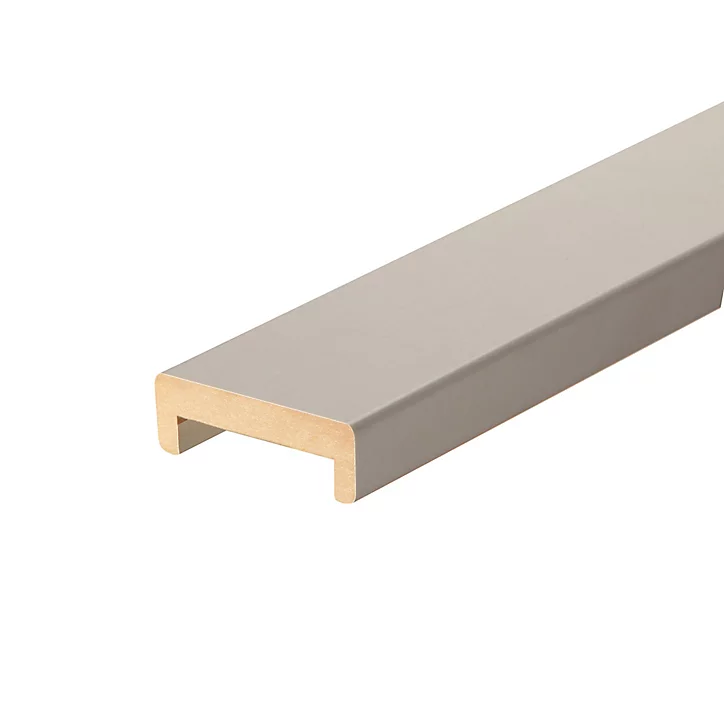 Nez de cloison MDF blanc 19 x 68 mm L.2,58 m