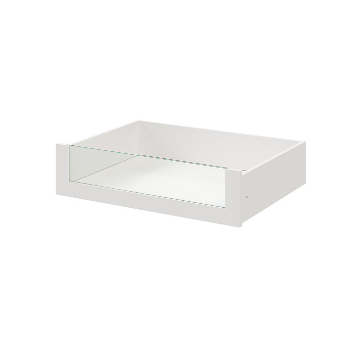 Tiroir intérieur avec façade verre blanc GoodHome Atomia H. 17 x L. 71,4 x P. 50 cm