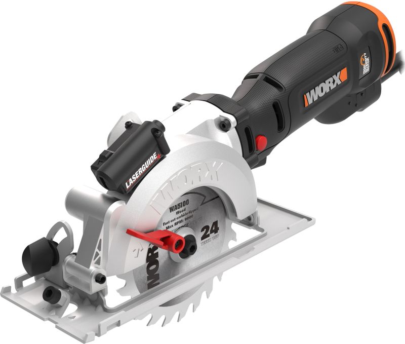 Worx - Handcirkelzaag - Zwart - Magnesium - Inclusief Parallelle Geleiding