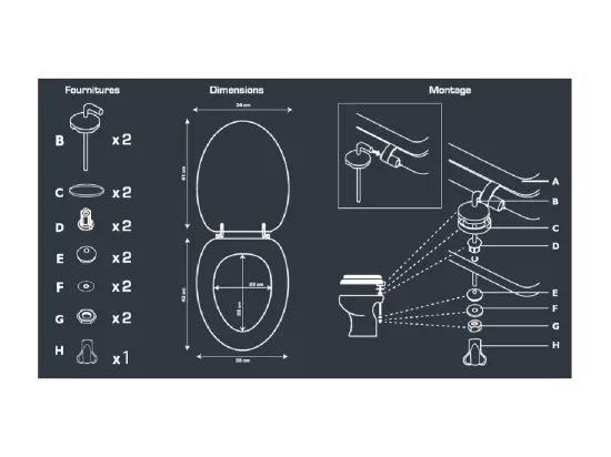 Abattant WC uni PURELINE