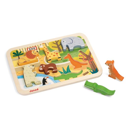 Chunky Puzzle bois 7 pièces   Dinosaures        de               Janod