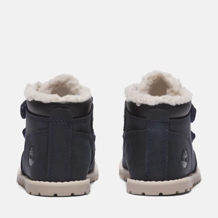 Bota infantil Pokey Pine com fecho de velcro na cor azul marinho.