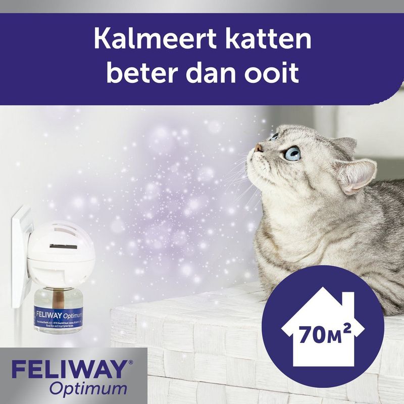 Feliway Optimum Navulling 3-Pack - Anti stressmiddel - 48 ml