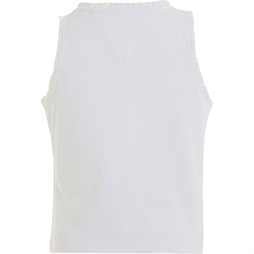 Køb Tommy Hilfiger Essential Rib Lace Tank Top White