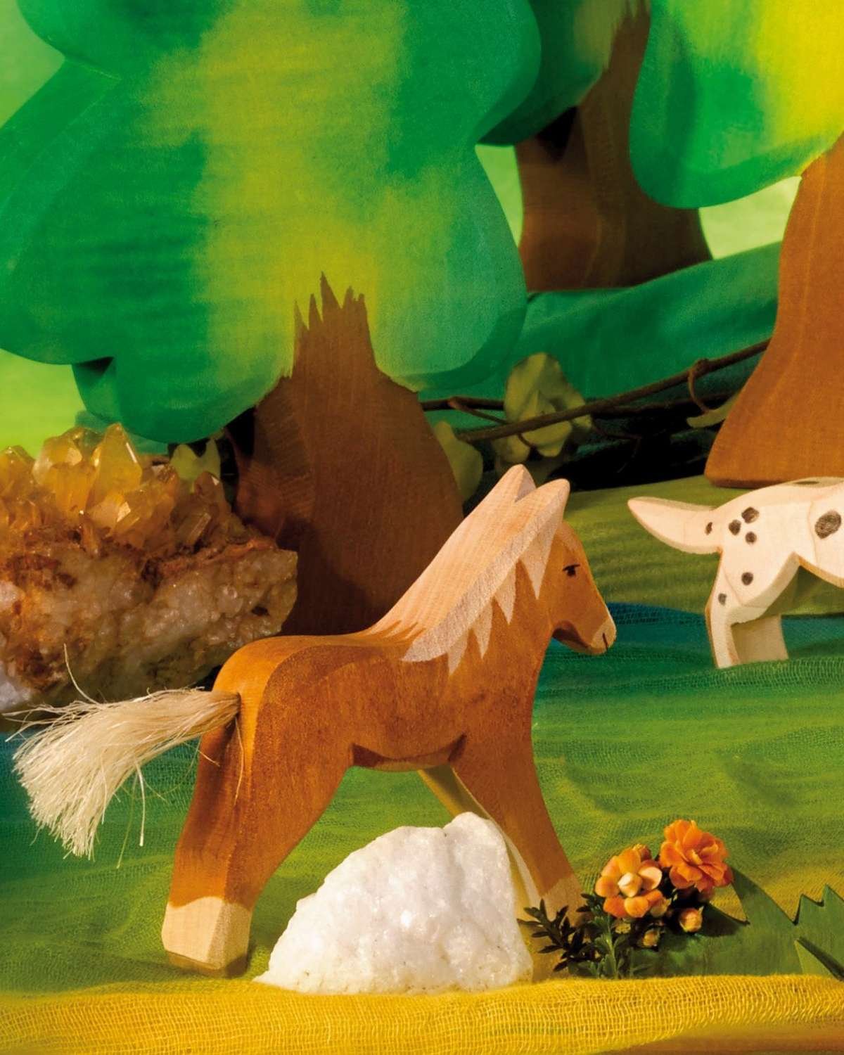 Hest Lekedyr – Håndlaget Trefigur | Dyrefigurer Bondegård og Skog