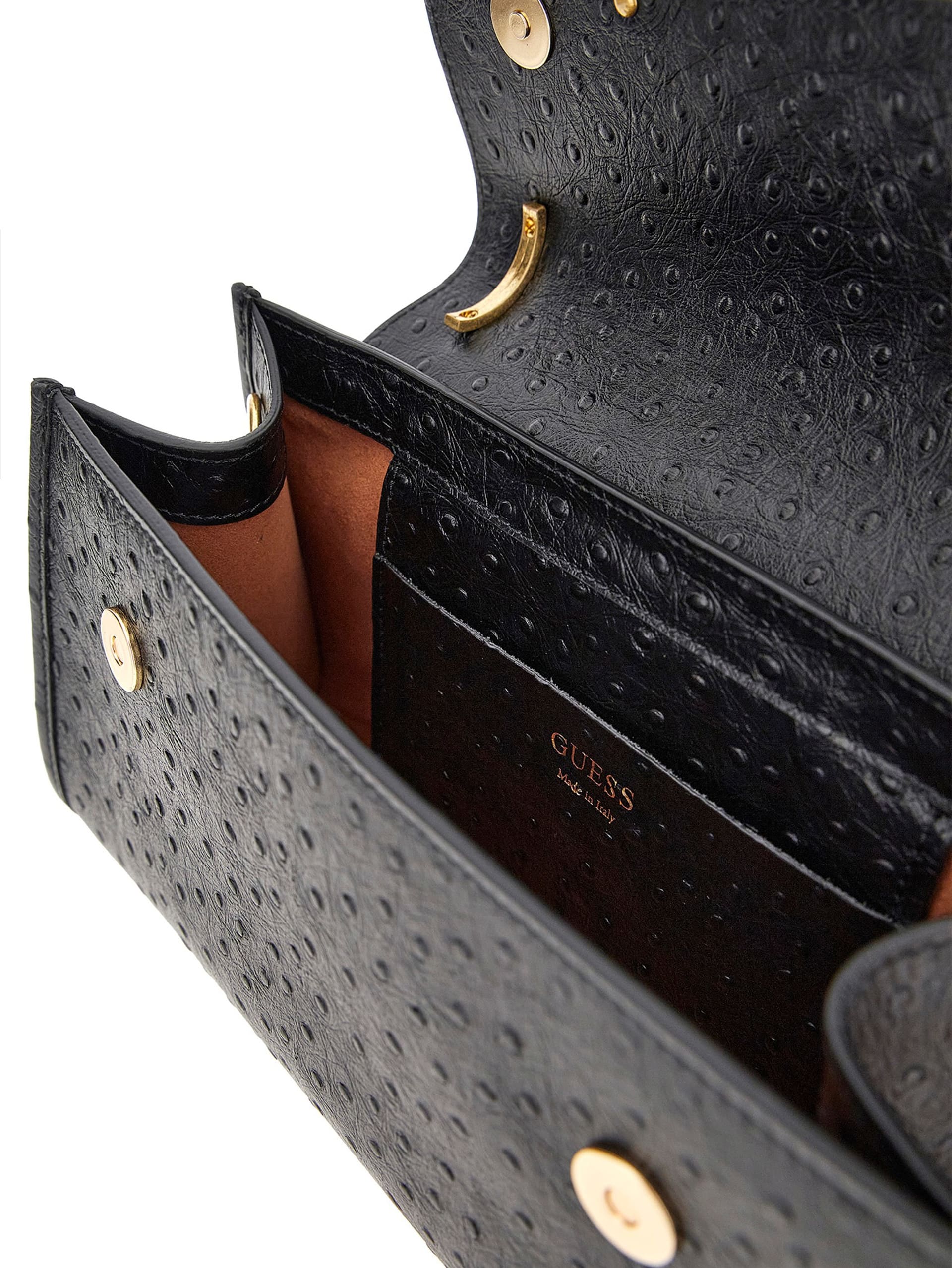 Bolsa tiracolo pequena de couro Iris Bamboo