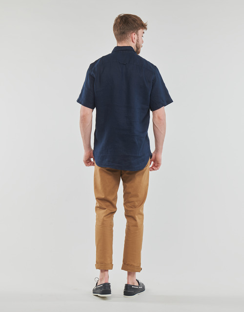 Timberland - SS MILL RIVER LINEN SHIRT SLIM - Marine