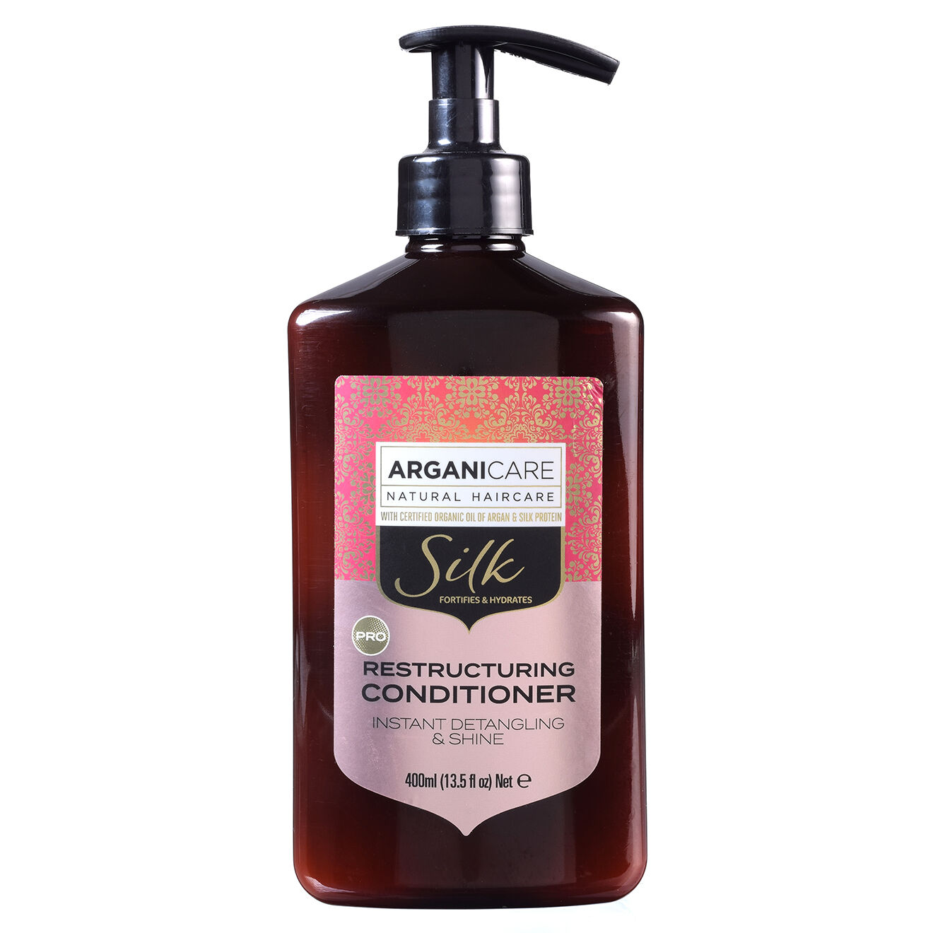 Arganicare Après-shampooing restructurant à la Protéine de Soie cheveux secs et ternes - 400 ml