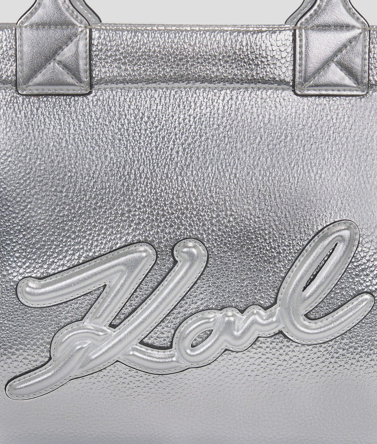 CABAS DE TAILLE MOYENNE EN CUIR GRAINÉ K/SKUARE