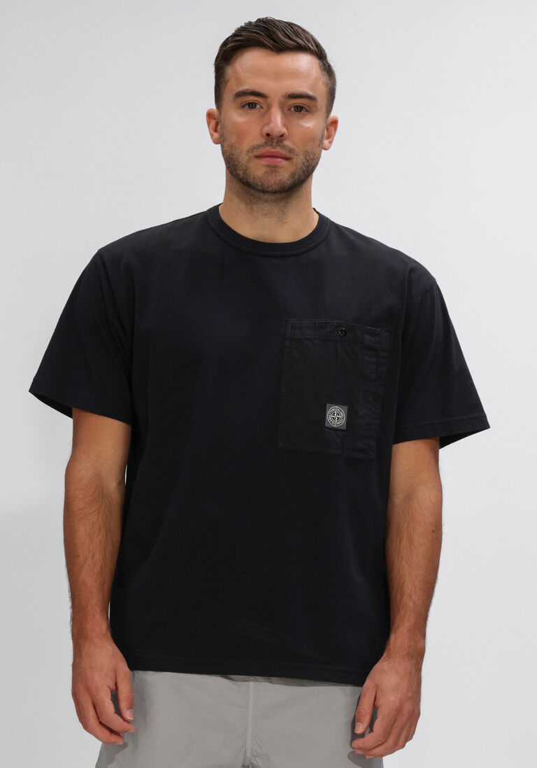 zwarte stone island t-shirt ss t-shirt s0115