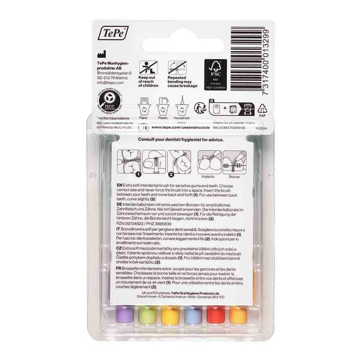 Tepe Interdentalbürste x-weich gemischt, 6 St