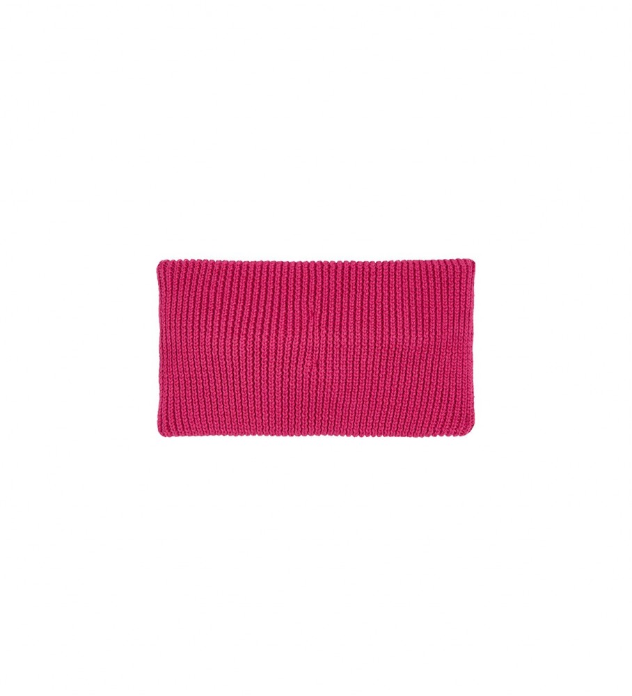 Faixa de cabelo elástica de malha com o logotipo rosa da Tommy Jeans